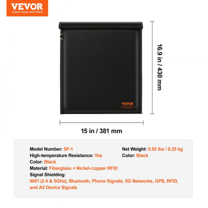 SF-1 - Signal Blocking Faraday Pouch for Privacy & Security