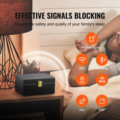 LY-05 - Leather Signal Shielding Box for Privacy and Theft Protection