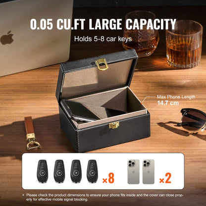 LY-05 - Leather Signal Shielding Box for Privacy and Theft Protection