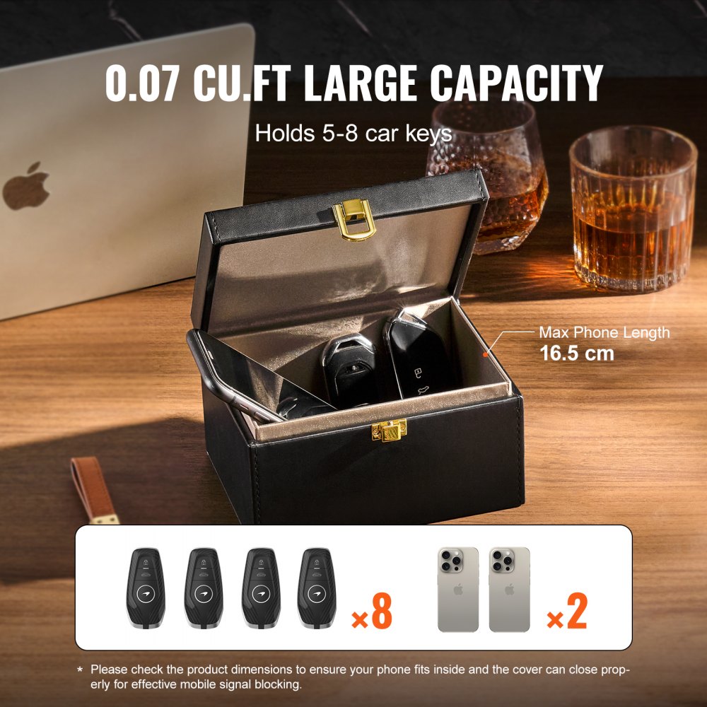 LY-07 - Leather Signal Shielding Box for Car Keys & Phones