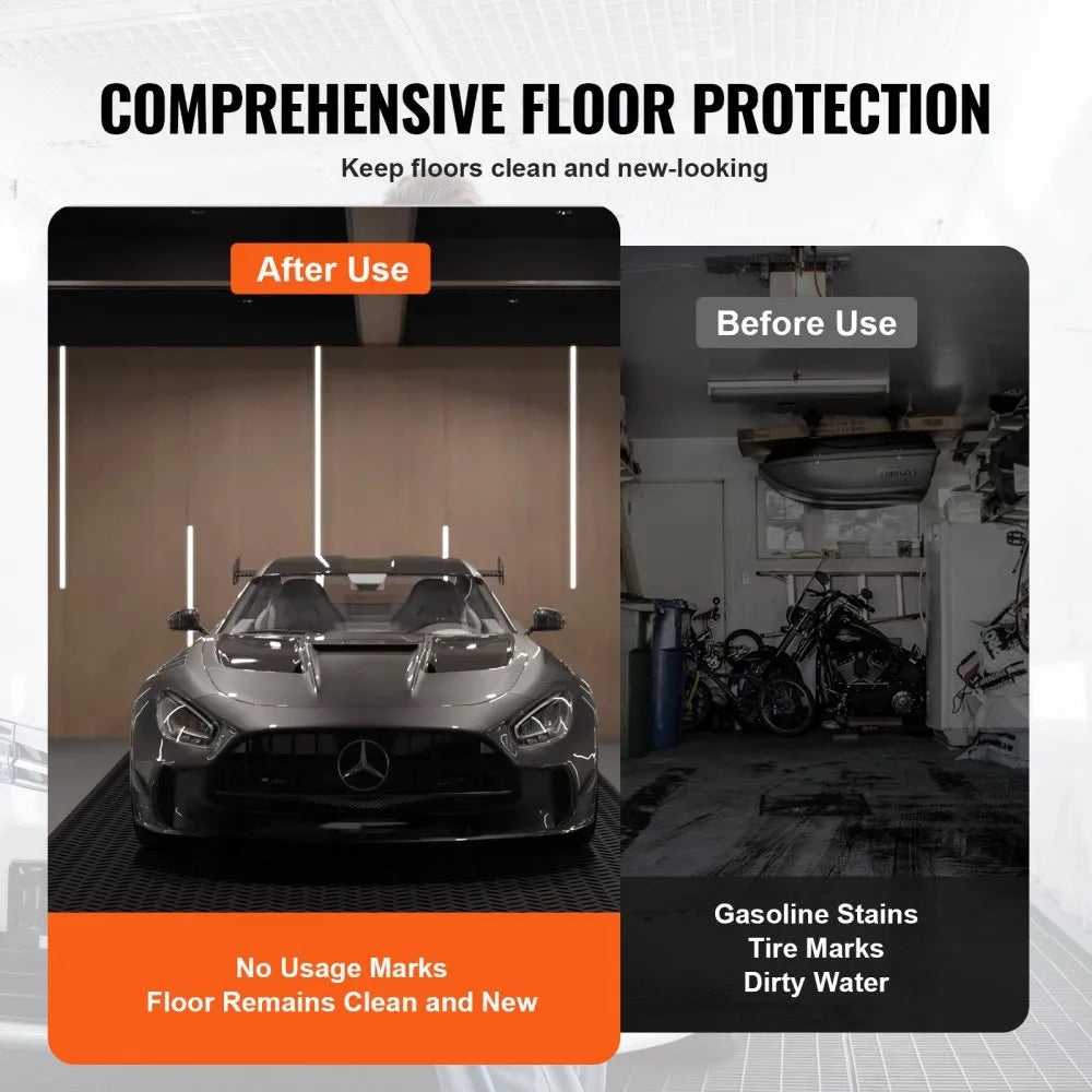 GW3013 - 3mm Thick Diamond-Plate Rubber Flooring Roll, 4'x6' for Heavy-Duty Use