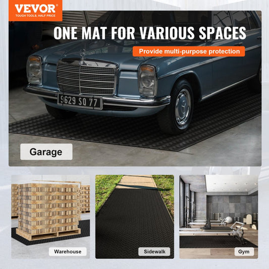 GW3013 - 3mm Thick Diamond-Plate Rubber Floor Mat, 4ft x 8ft