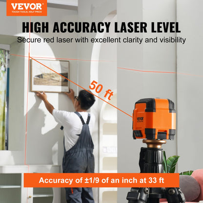 GK011R - 50ft VEVOR Laser Level for Accurate Construction Tasks