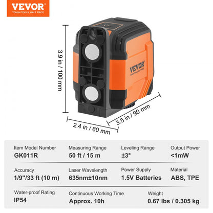 GK011R - 50ft VEVOR Laser Level for Accurate Construction Tasks