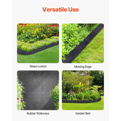 HJ6001 - Durable Rubber Mulch Mat for Gardens & Play Areas