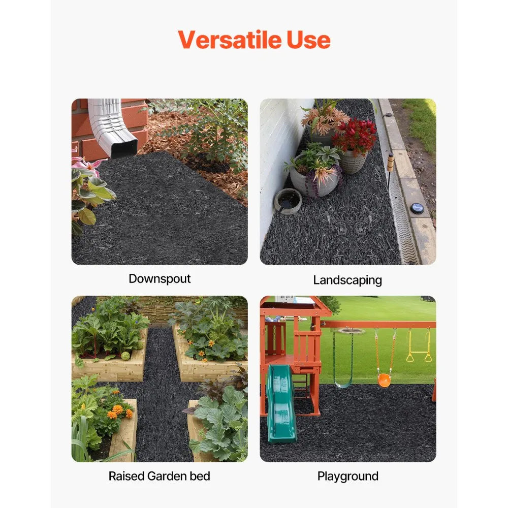 HJ6002 - Durable Rubber Mulch Mat for Gardens & Play Areas