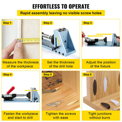 Pocket Hole Jig Set - Quick & Accurate Wood Joining Tool for All Skill Levels