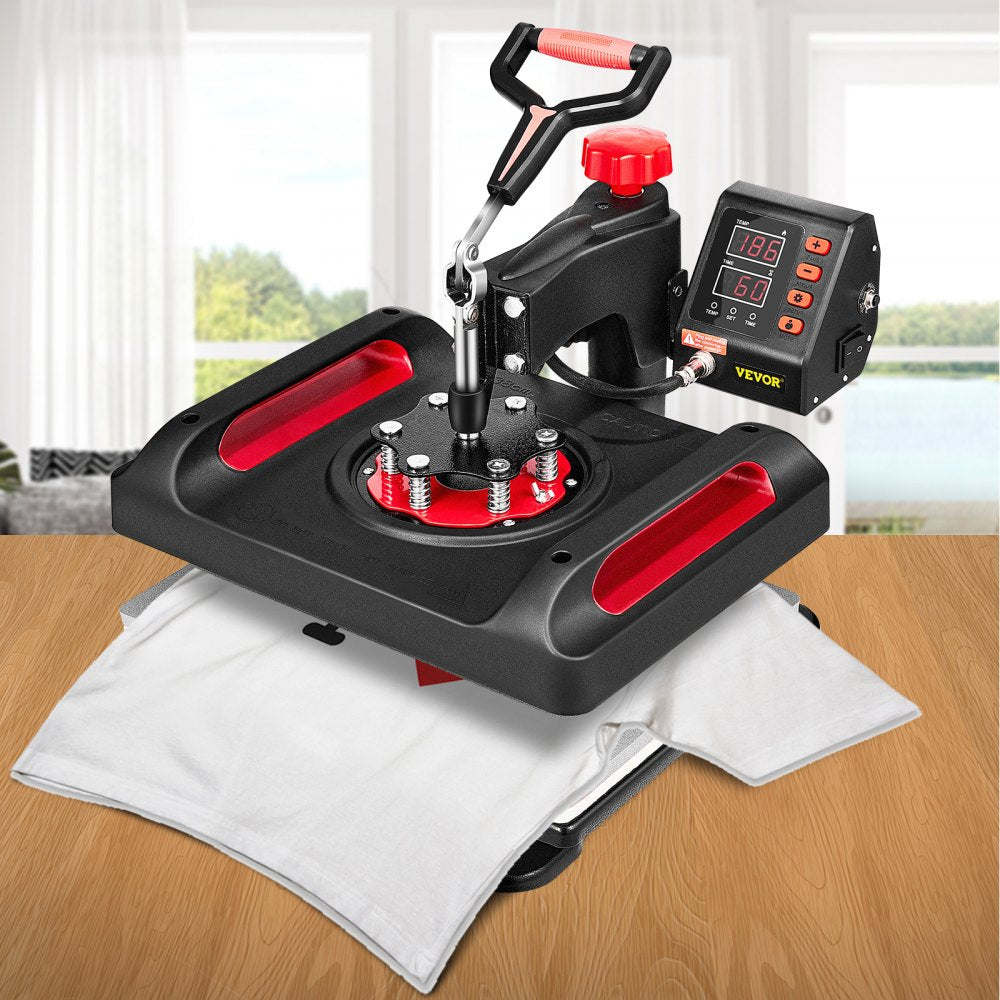 P8100 - 12x15" VEVOR Heat Press with 360-Degree Swing-Away Design