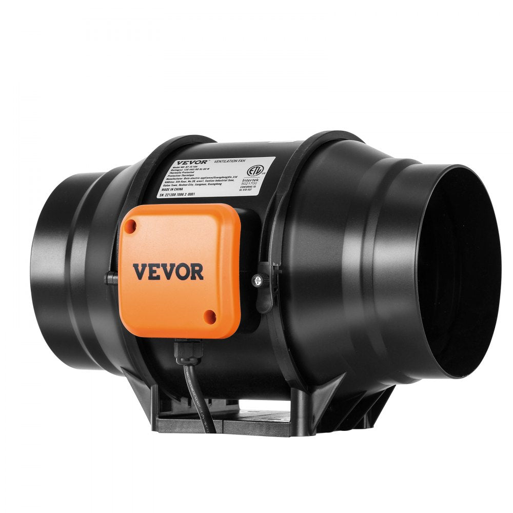 VV-GDFJ-AC6 - 6 Inch Quiet Inline Duct Fan, 400 CFM Airflow