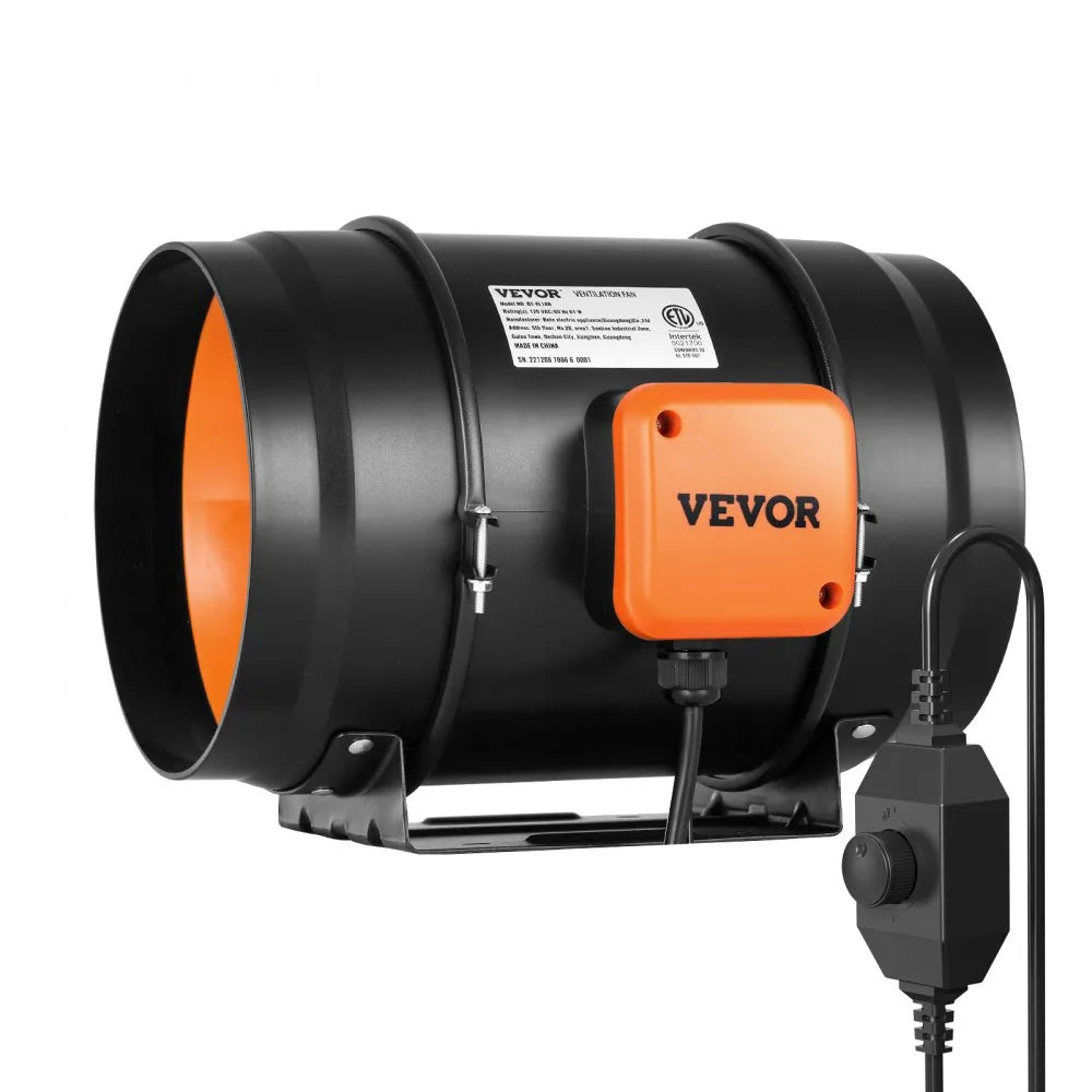 VV-GDFJ-AC8 - 8" Quiet Inline Duct Fan for Home & Commercial Use