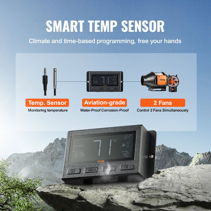 VV-GDFJ-EC4 - 4-Inch Quiet Inline Duct Fan, 205 CFM Airflow