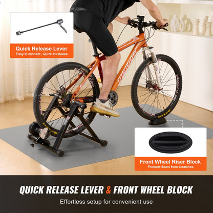 HS-QX-010AK - VEVOR Magnetic Bike Trainer for 26-29" Wheels, 265 lbs Max Load