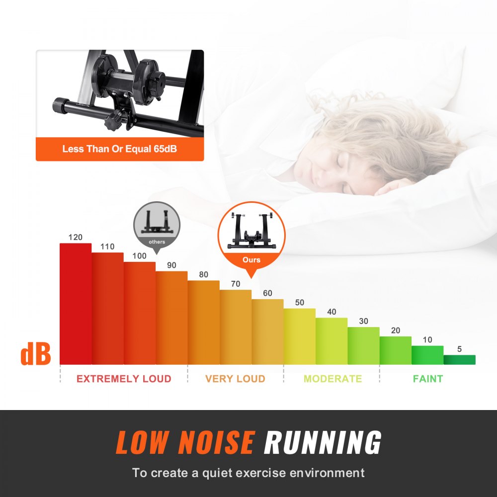 HS-QX-002 - Foldable Bike Trainer Stand for 26-29" Wheels, 265 lbs Capacity
