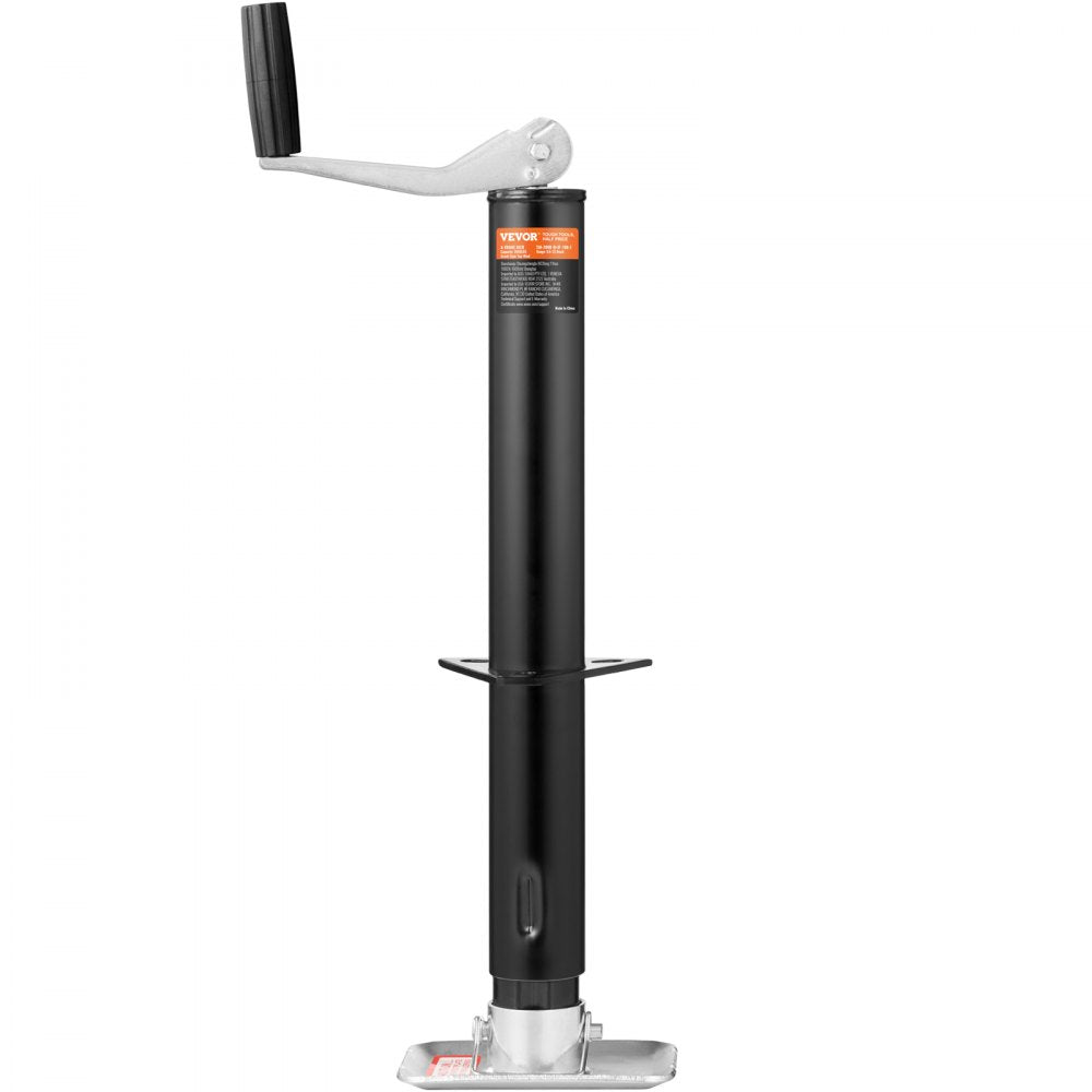 TJA-2000-B+JF-100-Z - Heavy-Duty 2000 lbs Trailer Tongue Jack with Ergonomic Handle