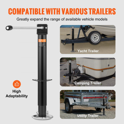 TJA-3000S+JF-1005H-Z - Heavy-Duty 5000 lb Trailer Jack with Ergonomic Handle