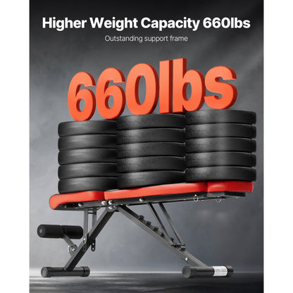 SJ708 - Adjustable Foldable Weight Bench 31.9"x12"x10" for Home Gym