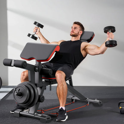 SJ706 - Versatile Home Gym Weight Bench with Adjustable Preacher Pad