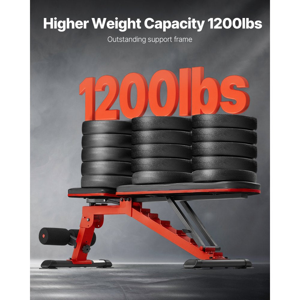 SJ602 - Heavy-Duty Adjustable Weight Bench, 49.8x20.9x16.3" Foldable Design