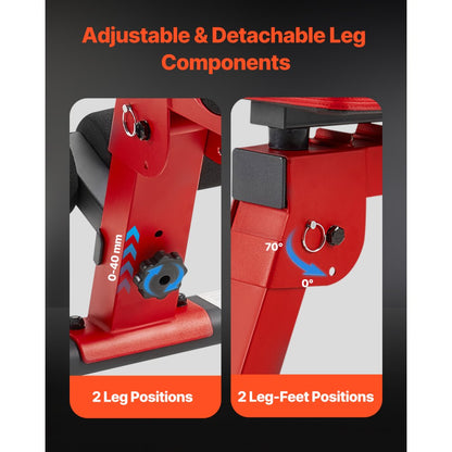 SJ602 - Heavy-Duty Adjustable Weight Bench, 49.8x20.9x16.3" Foldable Design