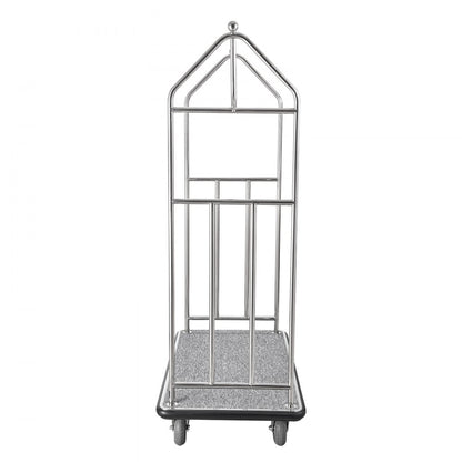 X-126 - Heavy-Duty 800LB Stainless Steel Bellman Cart with Smooth Glide Wheels