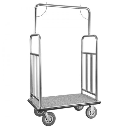 X-112 - Durable 1200 lbs Stainless Steel Luggage Cart with Smooth Wheels