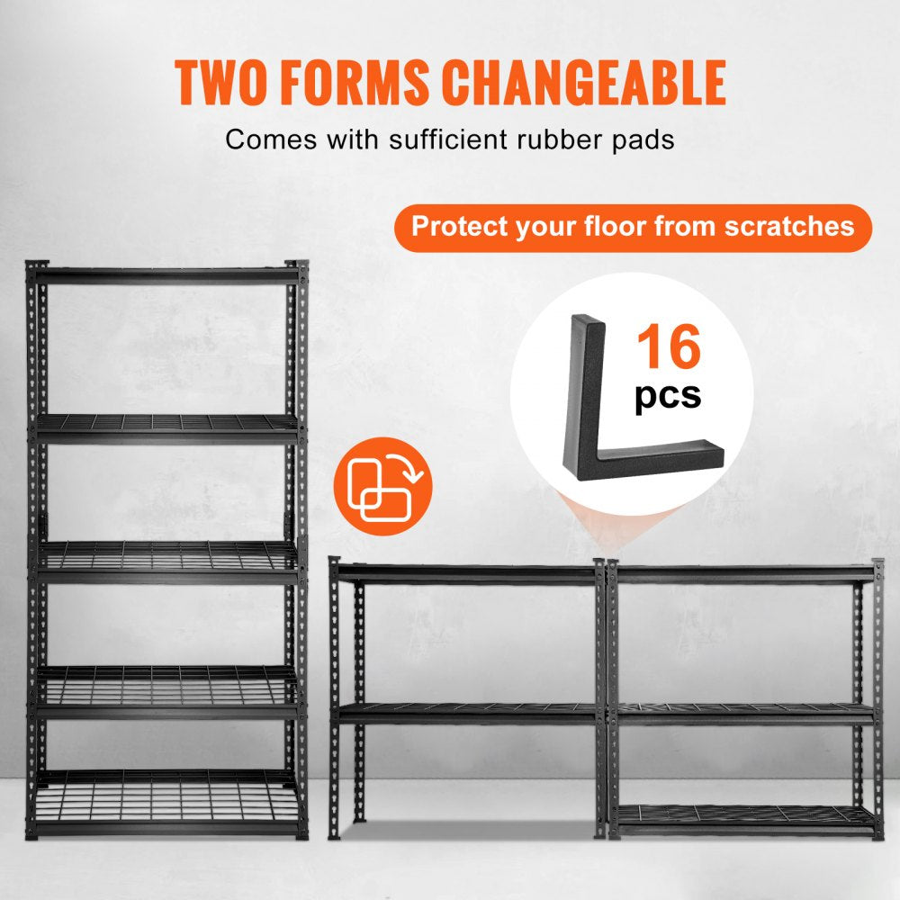 EEV0 - Adjustable 5-Tier Metal Shelving Unit, 2000 lbs Capacity