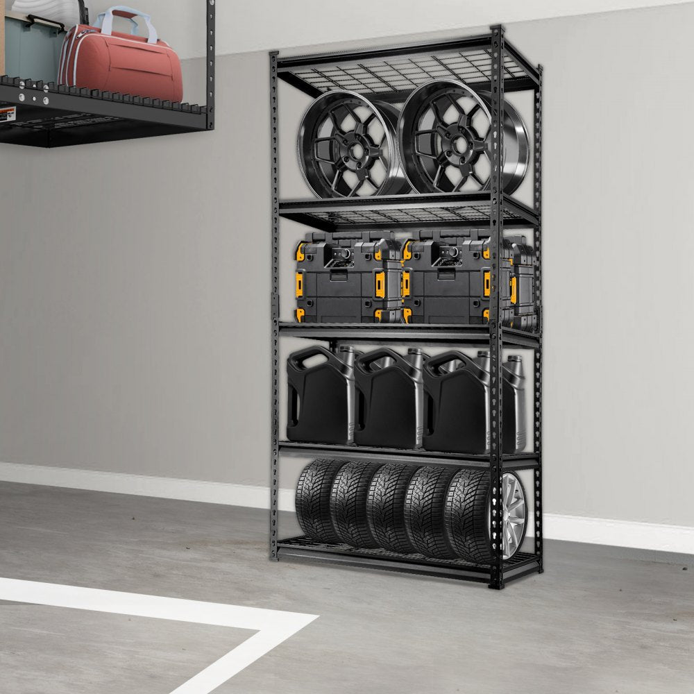 EEV0 - Adjustable 5-Tier Metal Shelving Unit, 2000 lbs Capacity