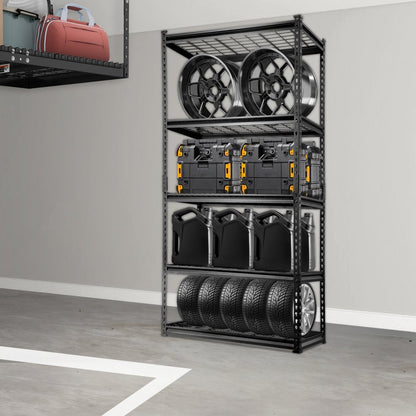 EEV0 - Adjustable 5-Tier Metal Shelving Unit, 2000 lbs Capacity