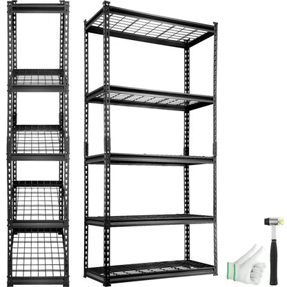 EEV0 - Adjustable 5-Tier Metal Shelving Unit, 2000 lbs Capacity