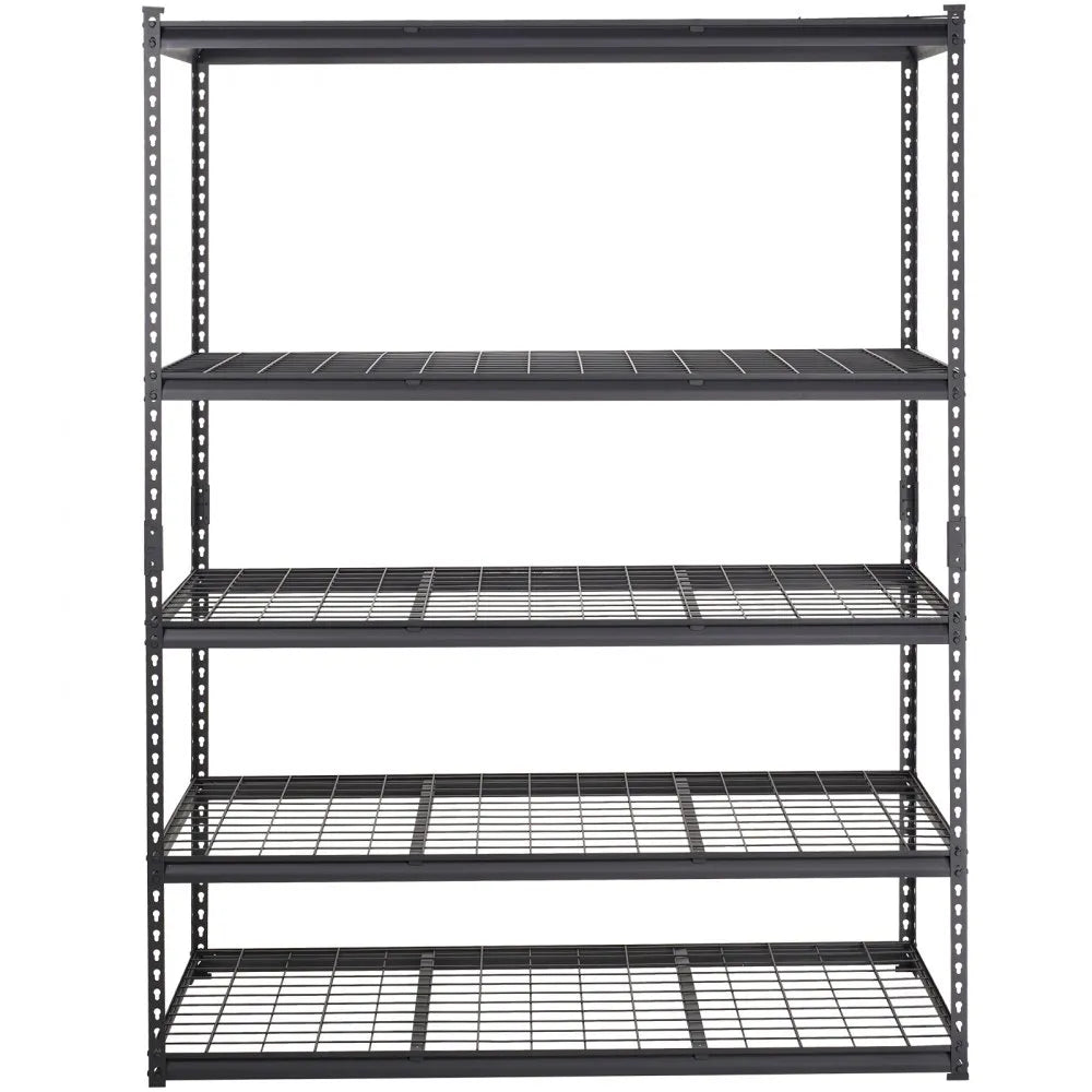 4AV0 - 5-Tier Heavy-Duty Metal Shelves, 2000 lbs Capacity, Adjustable Design