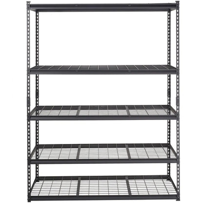 4AV0 - 5-Tier Heavy-Duty Metal Shelves, 2000 lbs Capacity, Adjustable Design