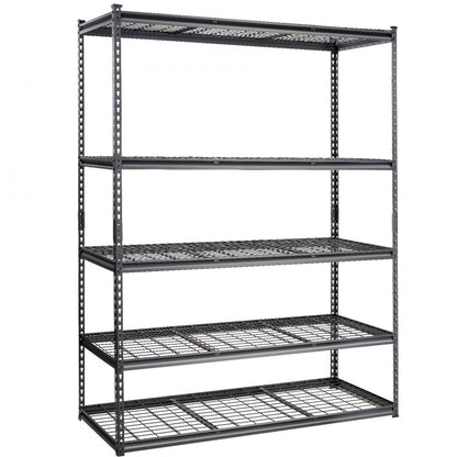4AV0 - 5-Tier Heavy-Duty Metal Shelves, 2000 lbs Capacity, Adjustable Design