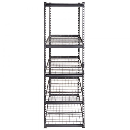 4AV0 - 5-Tier Heavy-Duty Metal Shelves, 2000 lbs Capacity, Adjustable Design