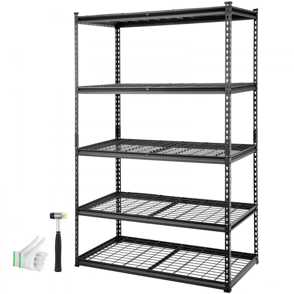PAV0 - Heavy Duty Adjustable 5-Tier Metal Shelving Unit, 2000 lbs Capacity
