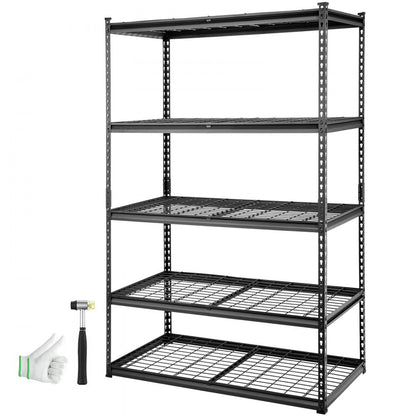PAV0 - Heavy Duty Adjustable 5-Tier Metal Shelving Unit, 2000 lbs Capacity