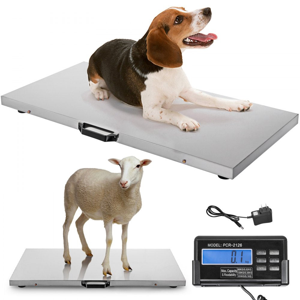 010275048395 - 40.6"x20.9" Stainless Steel Digital Livestock Scale