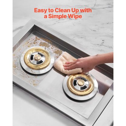 GSB2L - Dual 17,000 BTU Stainless Steel Side Burner for Outdoor Cooking