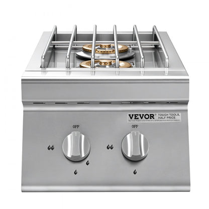 GSB2 - 15,000 BTU Double Side Burner for Propane/Natural Gas Grilling
