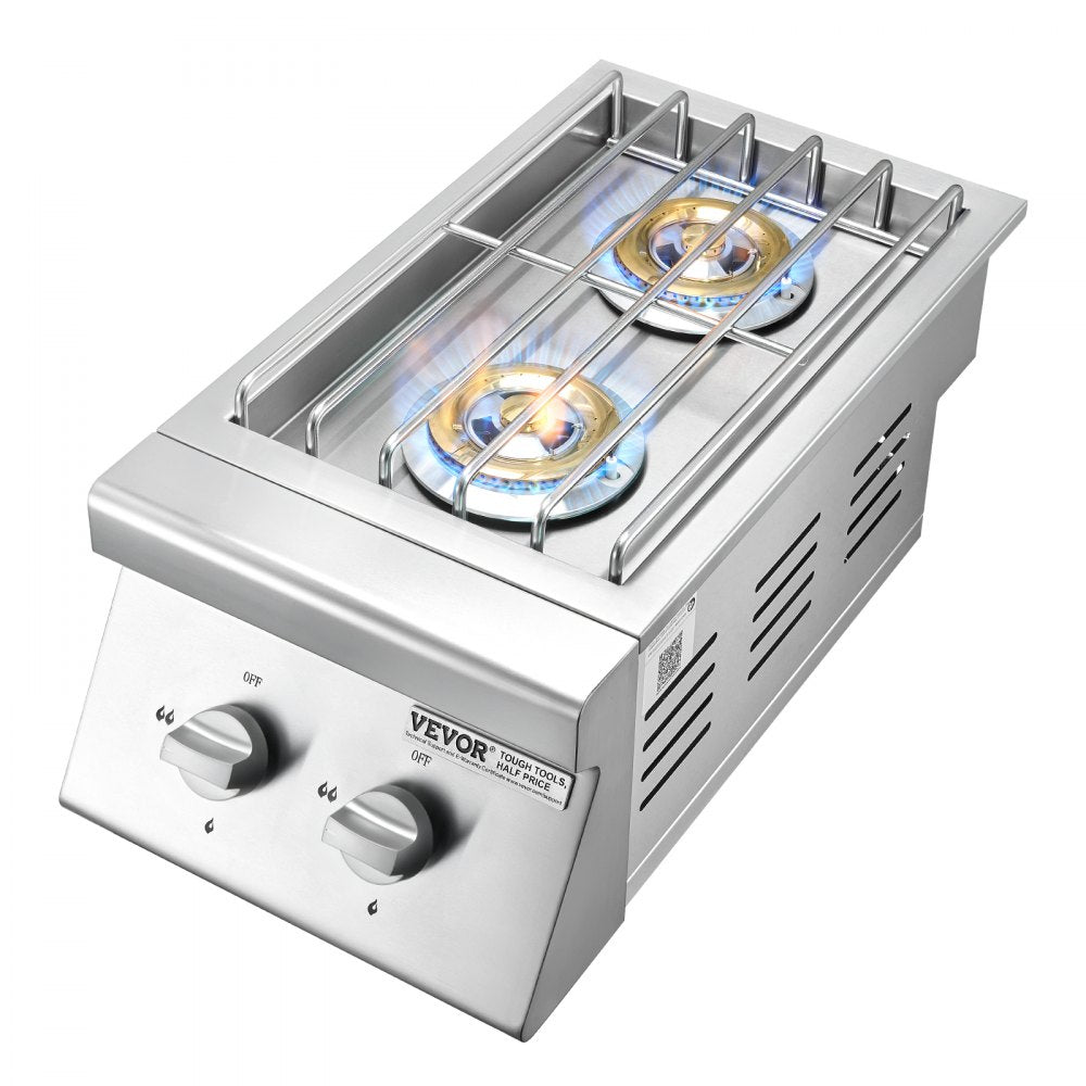 GSB2 - 15,000 BTU Double Side Burner for Propane/Natural Gas Grilling
