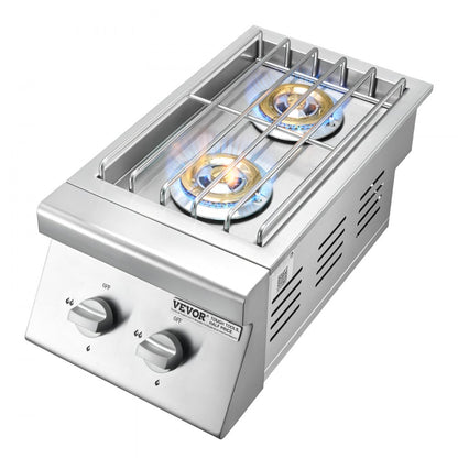 GSB2 - 15,000 BTU Double Side Burner for Propane/Natural Gas Grilling