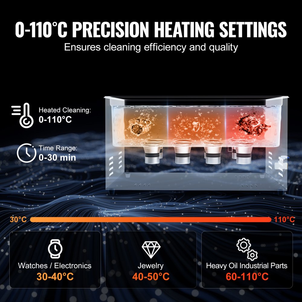 KZ-S22 - 22L Stainless Steel Ultrasonic Cleaner with Timer & Heater