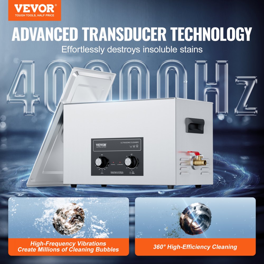 TH-100AXN - 30L VEVOR Ultrasonic Cleaner with Timer and Heater