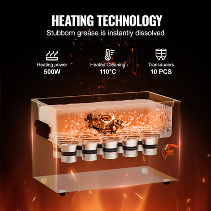 TH-100AXN - 30L VEVOR Ultrasonic Cleaner with Timer and Heater