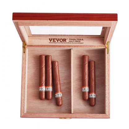 HCAF20J - Elegant Cedar Cigar Humidor with Hygrometer, 209x155x35mm
