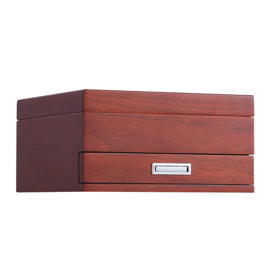 HCAC25J - Premium Cedar Glass-Top Humidor for 35 Cigars with Hygrometer