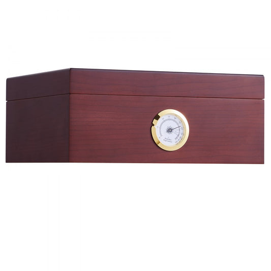 HCAF50J - 50 Cigar Glass-Top Humidor with Cedar Interior, 235x196x77mm