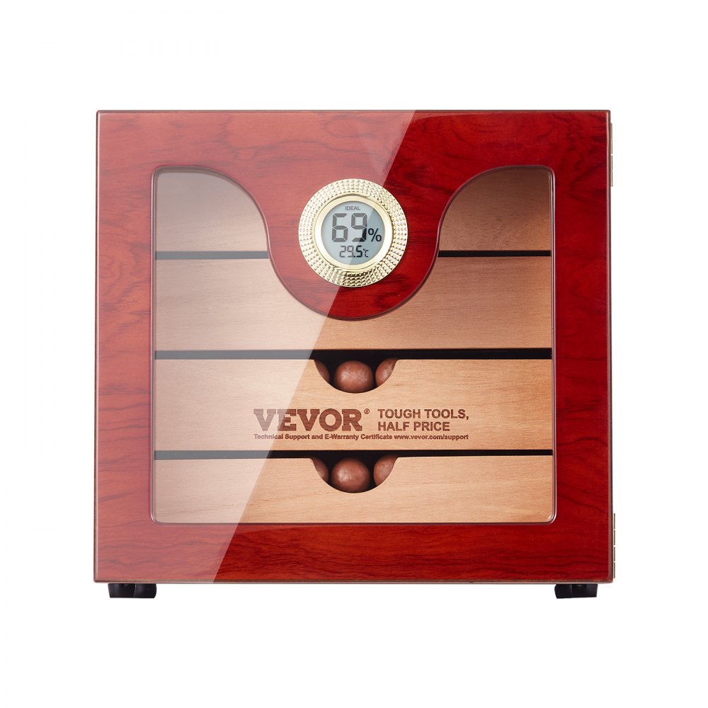 HCAG100D - 100 Capacity Cedar Cigar Humidor with Precision Humidity Control