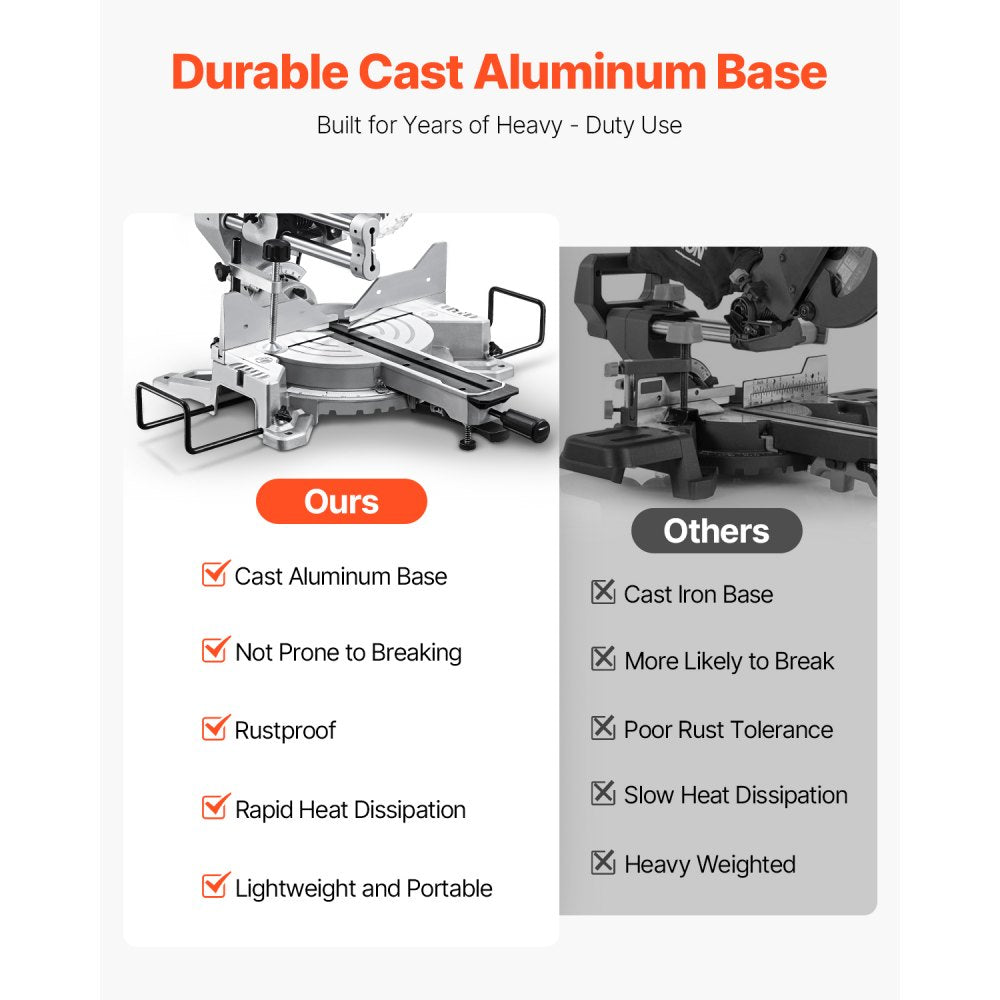 J1G-ZP33-K255D - 10" Sliding Miter Saw with LED Guide & Bevel Adjustments