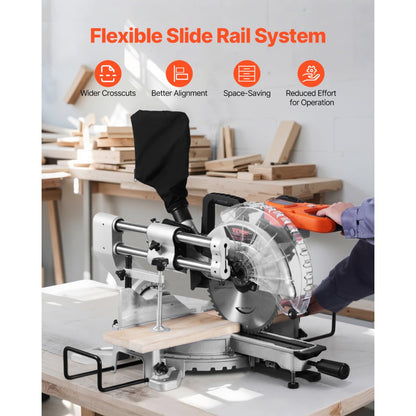 J1G-ZP33-K255D - 10" Sliding Miter Saw with LED Guide & Bevel Adjustments