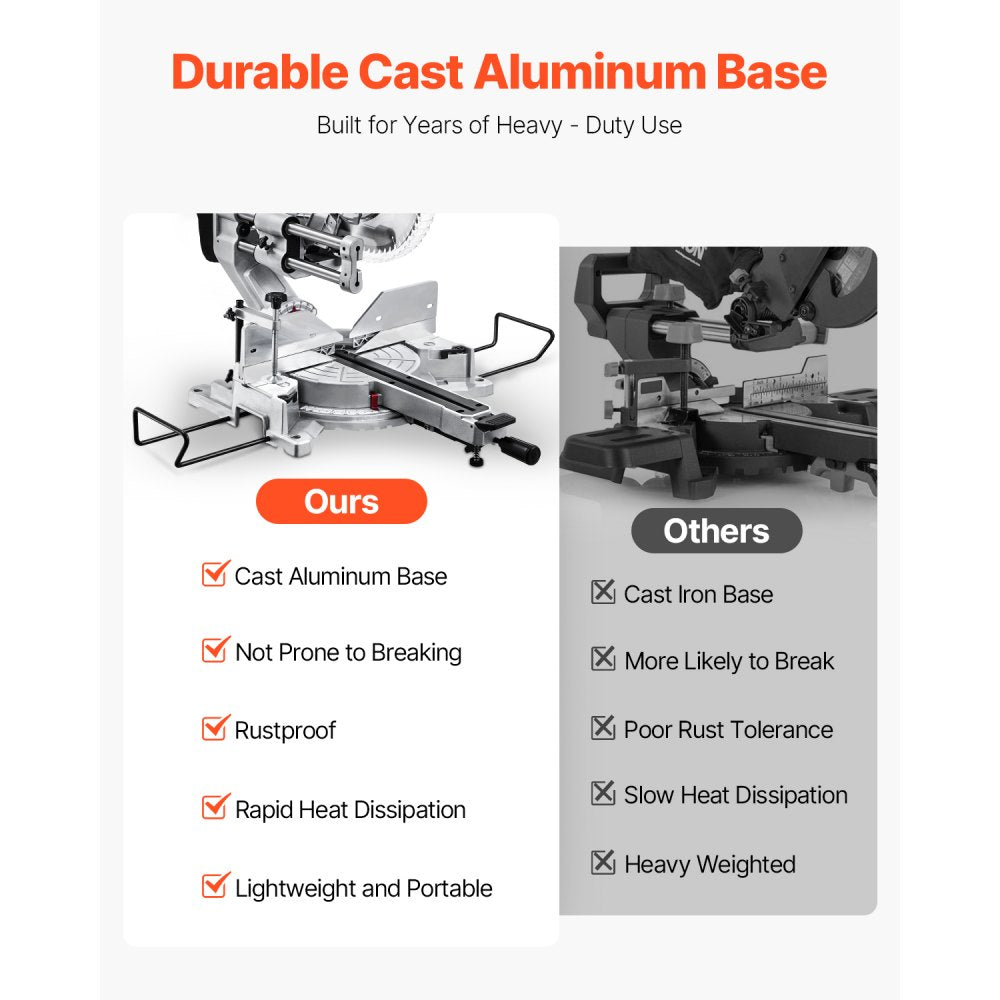 J1G-ZP11-K305 - 12-Inch Sliding Miter Saw with LED Guide and 15 Amp Power